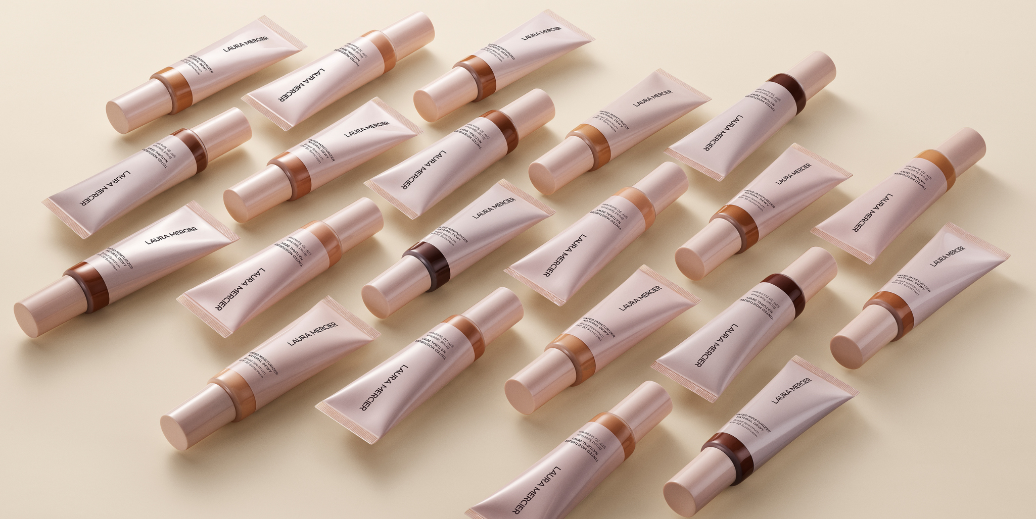 Lay down shot of Tinted moisturizer natural dewy collection